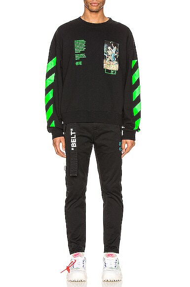 OFF-WHITE Pascal Painting Over Crewneck,OFFF-MK24