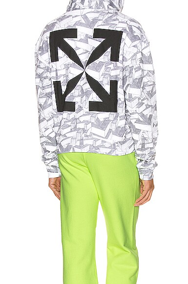 OFF-WHITE ARROWS PATTERN OVER HOODIE,OFFF-MK25