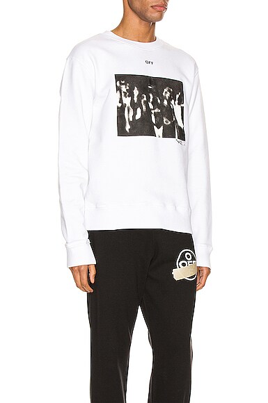 OFF-WHITE SPRAY PAINTING SLIM CREWNECK,OFFF-MK27