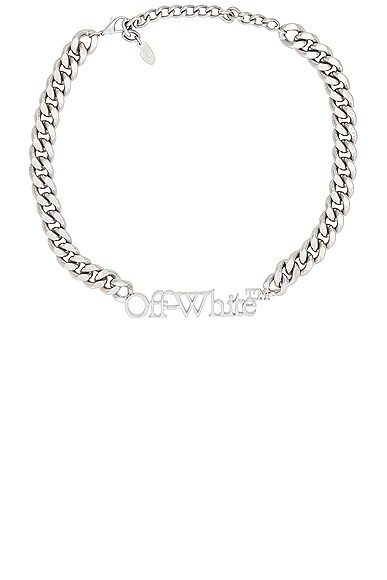 Logo Chain Necklace in Grey