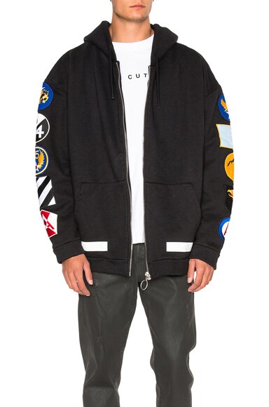 Off white patch hot sale hoodie