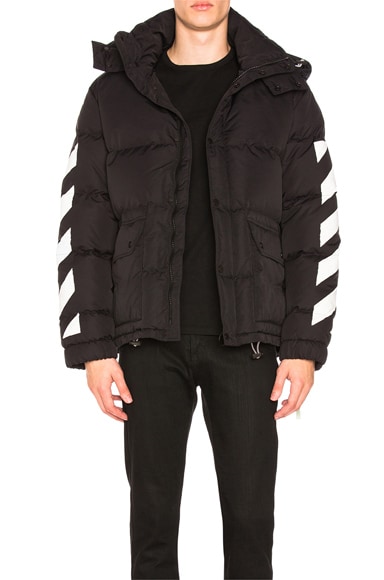 Off white black puffer outlet jacket