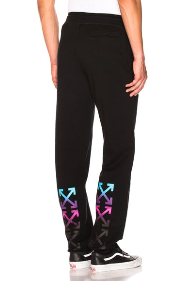 OFF WHITE Gradient Sweatpants in Black Multicolor FWRD