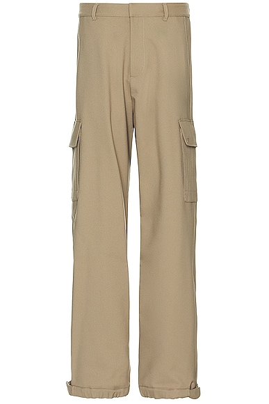 Shop Off-white Drill Cargo Pant In Beige