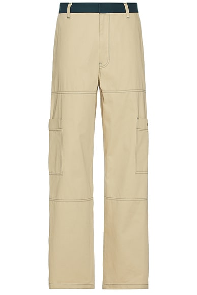 OFF-WHITE Stitch Cargo Pant in Creme Brule
