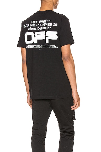 Off White Wavy Line Logo Tee In Black White Fwrd