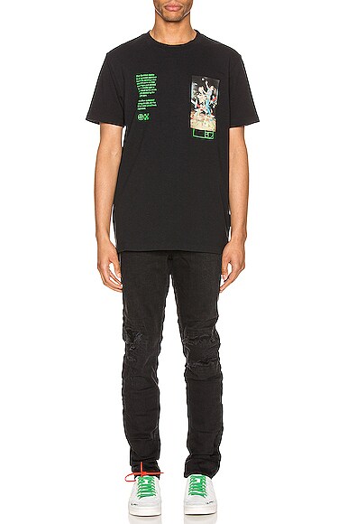OFF-WHITE PASCAL PAINTING SLIM TEE,OFFF-MS151