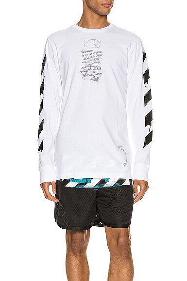 OFF-WHITE DRIPPING ARROWS LONG SLEEVE TEE,OFFF-MS161