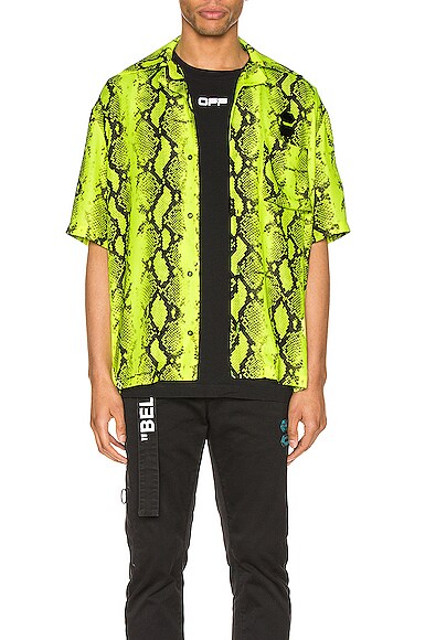 OFF-WHITE Snake Holiday Shirt,OFFF-MS163