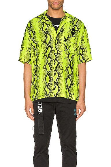 OFF-WHITE Snake Holiday Shirt,OFFF-MS163