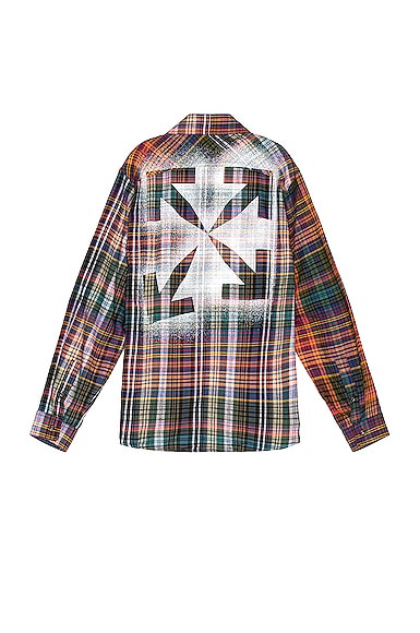 Off white stencil flannel hotsell