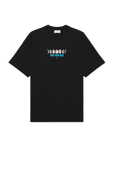 OFF-WHITE Moon Phase Over Tee in Black