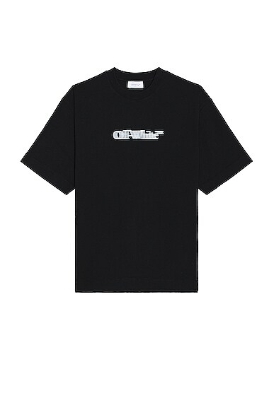 OFF-WHITE Sliding Book Skate Short Sleeve Tee in Black