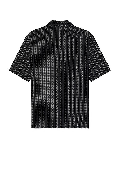 Shop Off-white Stripes Bowling Shirt In Black & Ivory
