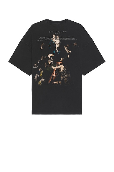 OFF-WHITE Stamp Mary Over T-shirt in Black & White
