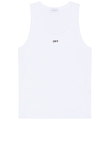 Shop Off-white Stamp Tank Top In White & Black