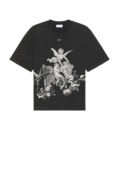 OFF-WHITE Putti Skate Short Sleeve Tee in Vintage Black & White