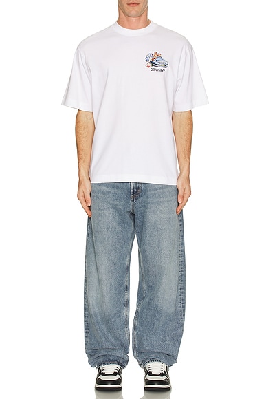 Tシャツ・カットソー Off-White SS24 90'S JACKET-SHIRT (OMYD059S24_DEN0010202) OFF WHITE - 90s Logo overshirt | Leam Roma - Luxury Shopping