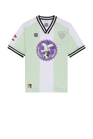 Cap 23 Soccer Short Sleeve Tee in Lime Cream & Black