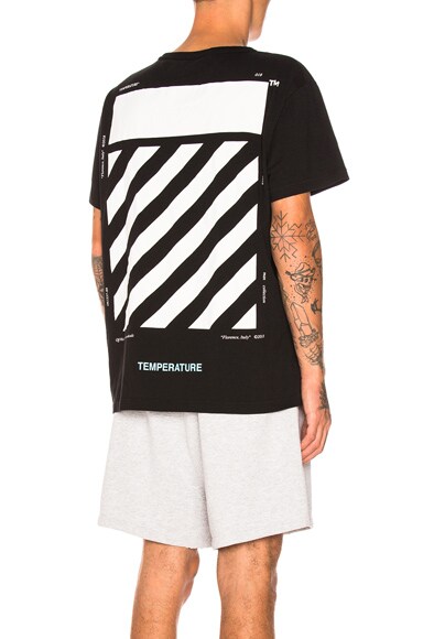OFF-WHITE Diagonal Temperature Tee in Black | FWRD