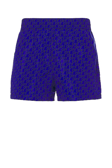 Shop Off-white Swimshorts In Dark Blue