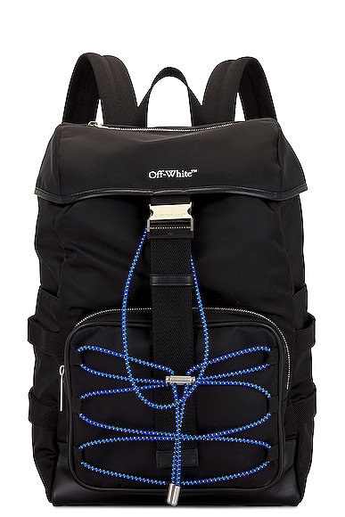 Courrier Flap Backpack in Black