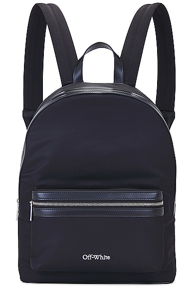 Off-white Core Round Nylon Backpack In Black