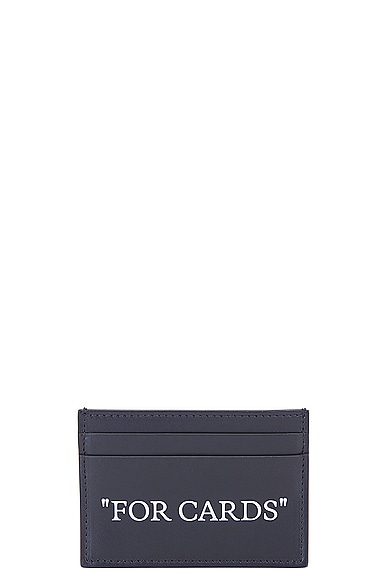 Off-white Quote Bookish Card Case In Gray