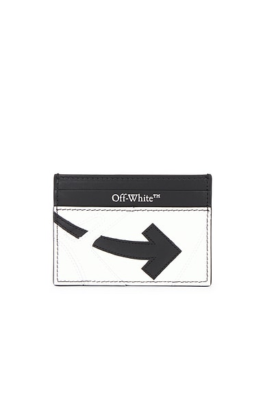 OFF-WHITE OOO Sneaker Card Case in Black & White