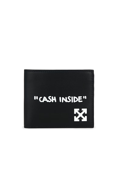 OFF-WHITE Jitney Quote Bifold Wallet in Black & White