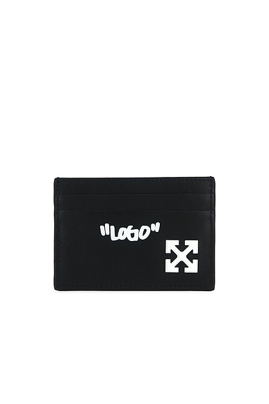 OFF-WHITE Jitney Quote Card Case in Black & White