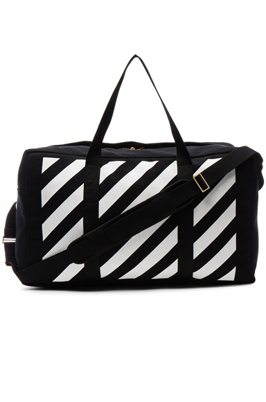 off white duffle
