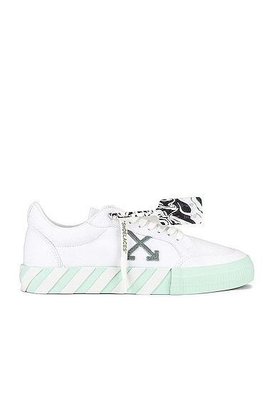 OFF-WHITE Low Vulcanized Eco Canvas Sneaker in White