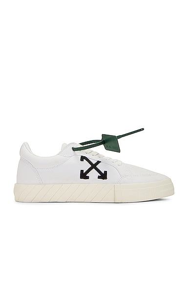 OFF-WHITE Low Vulcanized Canvas Sneaker in White