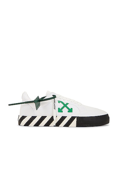 Off-white White Leather Low Vulcanized Sneakers | ModeSens