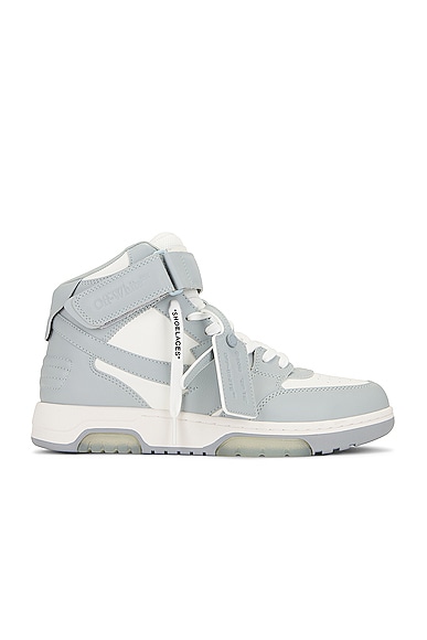 OFF-WHITE Out Of Office Mid Top Sneaker in Light Grey,White