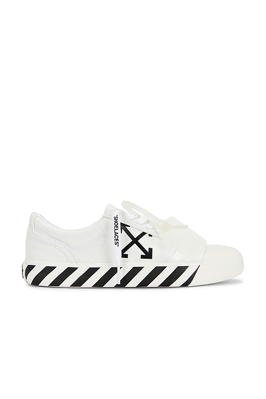 OFF-WHITE Vulcanized Undercut Sneaker in White & Black