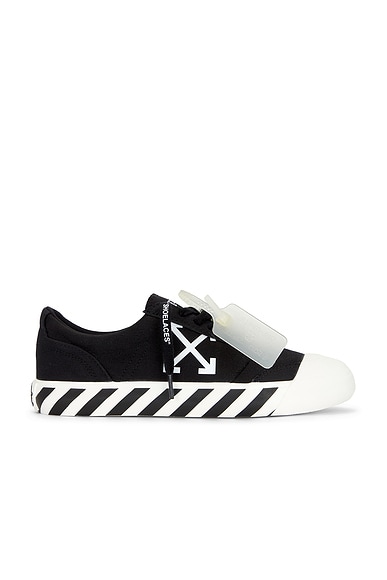 OFF-WHITE Vulcanized Undercut Sneaker in Black & White