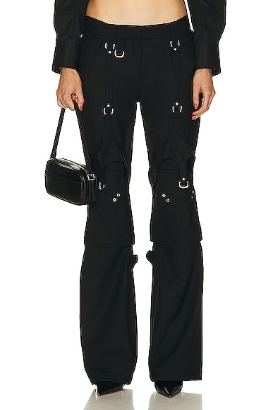 Off-white Wo Blend Cargo Zip Pants In Black