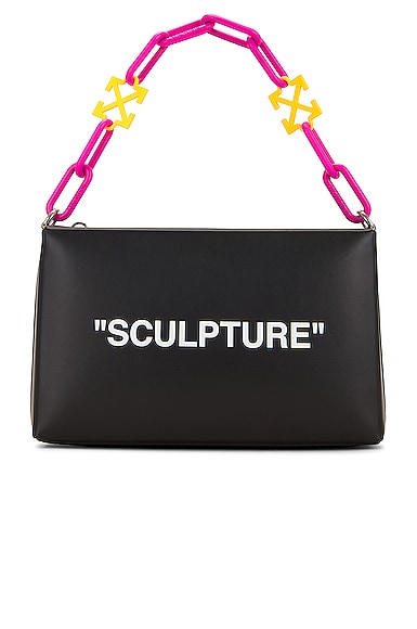 Off-White c/o Virgil Abloh Nappa Leather Pump Pouch Bag in Pink