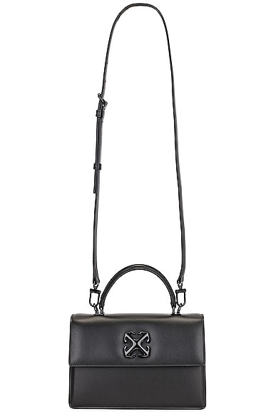 Shop Off-white Jitney 1.4 Top Handle Bag In Black