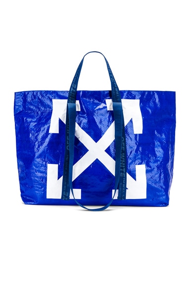 Off-White New Commercial Tote Bag In Blue & White | ModeSens