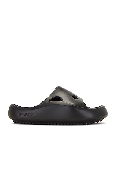 Off-white Meteor Rubber Slide Sandals In Black | ModeSens