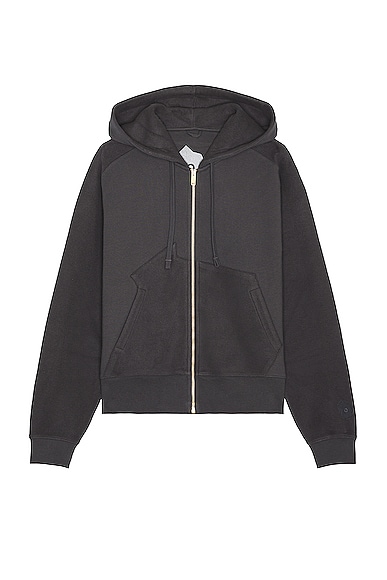 Objects IV Life Thought Bubble Paneled Hoodie in Anthracite Grey