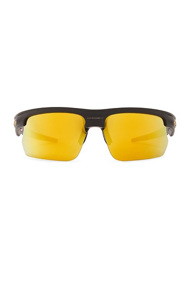 Shop Oakley Bisphaera Polarized Sunglasses In Black & Yellow
