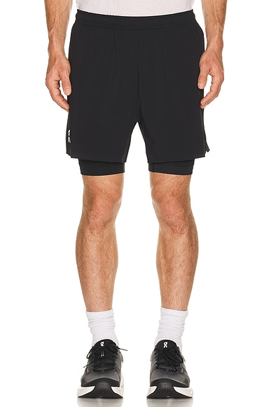 On Train 2-In-1 Shorts in Black