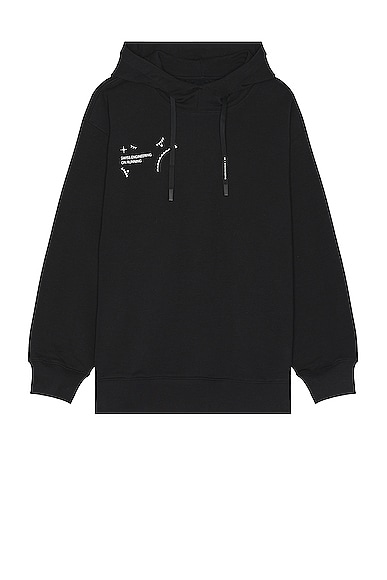 Shop On Graphic Club Hoodie In Black & White