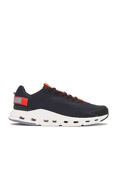 On Cloudnova Form Sneaker In Black & Flame