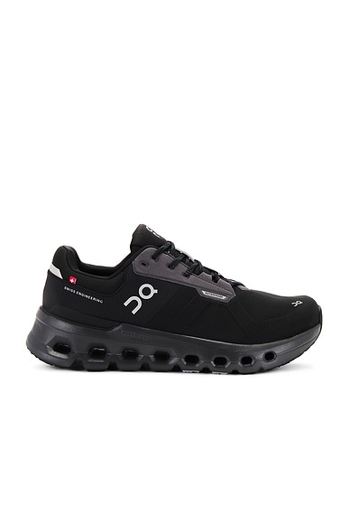 On Cloudrunner 2 Waterproof Sneaker in Magnet & Black