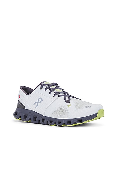 On Cloud X 3 Sneakers In Ice & Eclipse